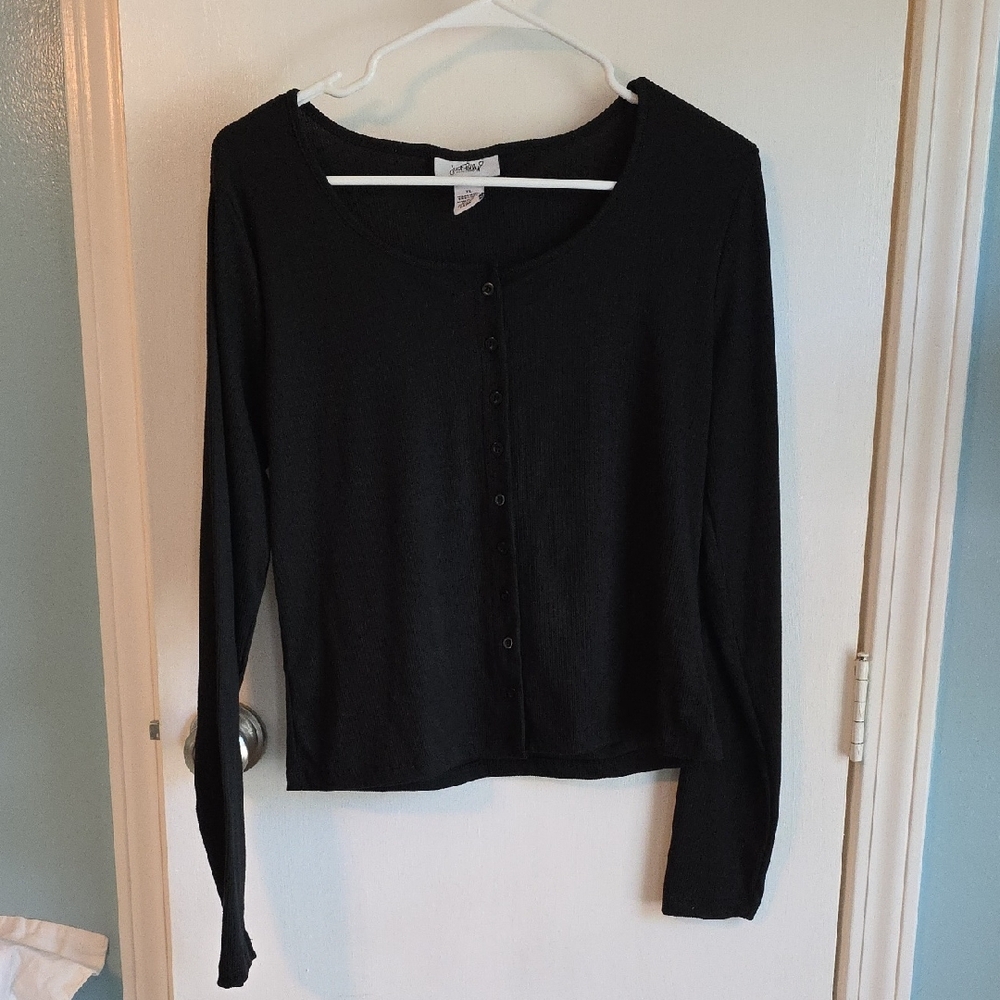 Just Polly New York Long Sleeve Button Down Shirt